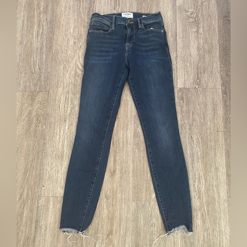 Frame Denim Women's Skinny Jeans - Dark Blue